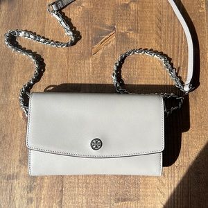 Tory Burch Grey Emerson Crossbody Chain SHW Bag